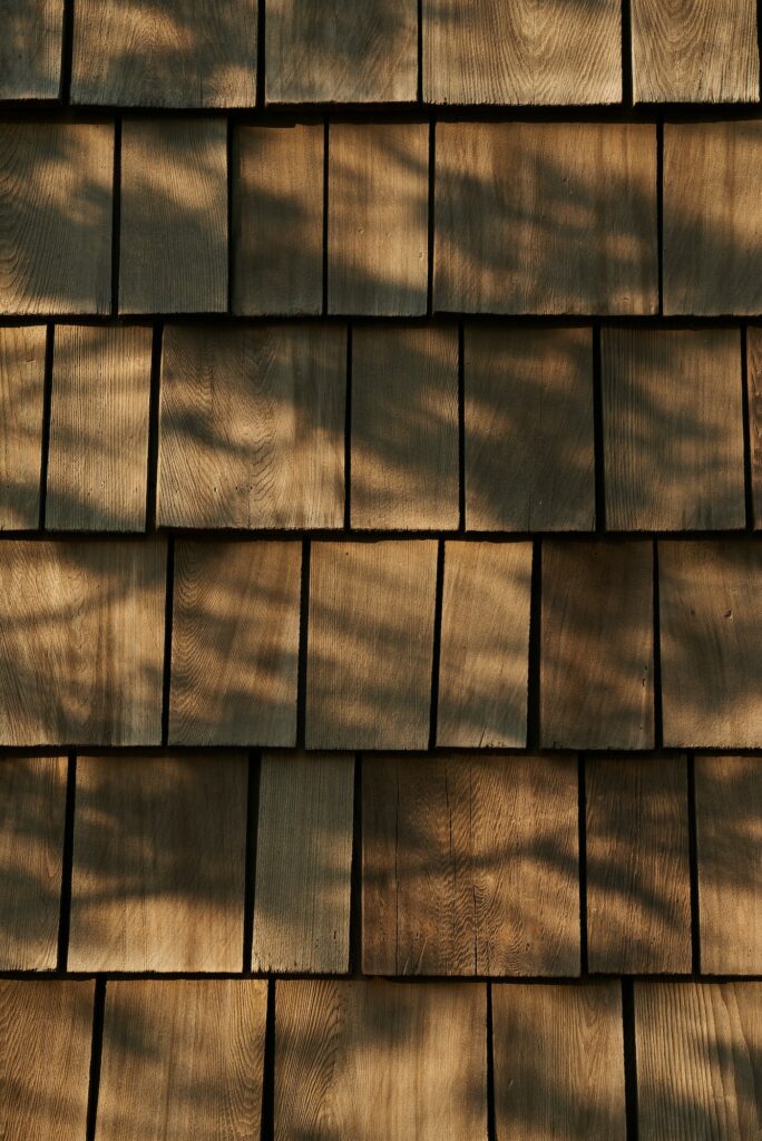 Background of wooden tile roof